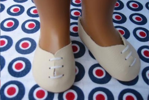 cream lace up shoes for sasha and gregor dolls