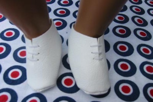 white bootees for sasha baby dolls