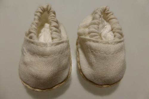 white cotton shoes for sasha baby dolls